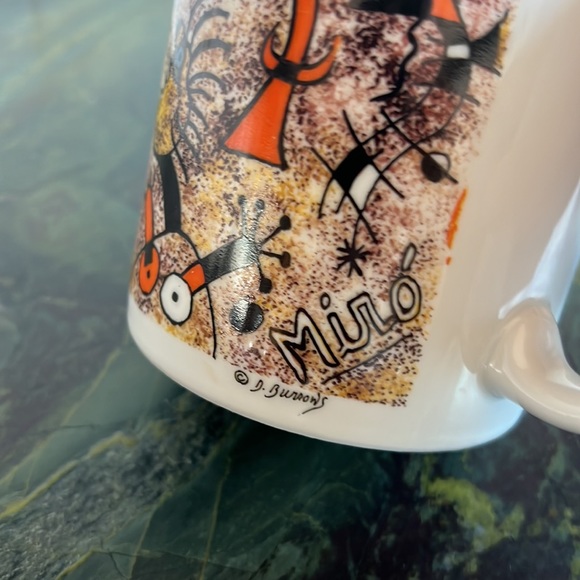 Vintage D Burrows Miro artist coffee cup rare cup modern artist abstract artwork - Picture 5 of 7